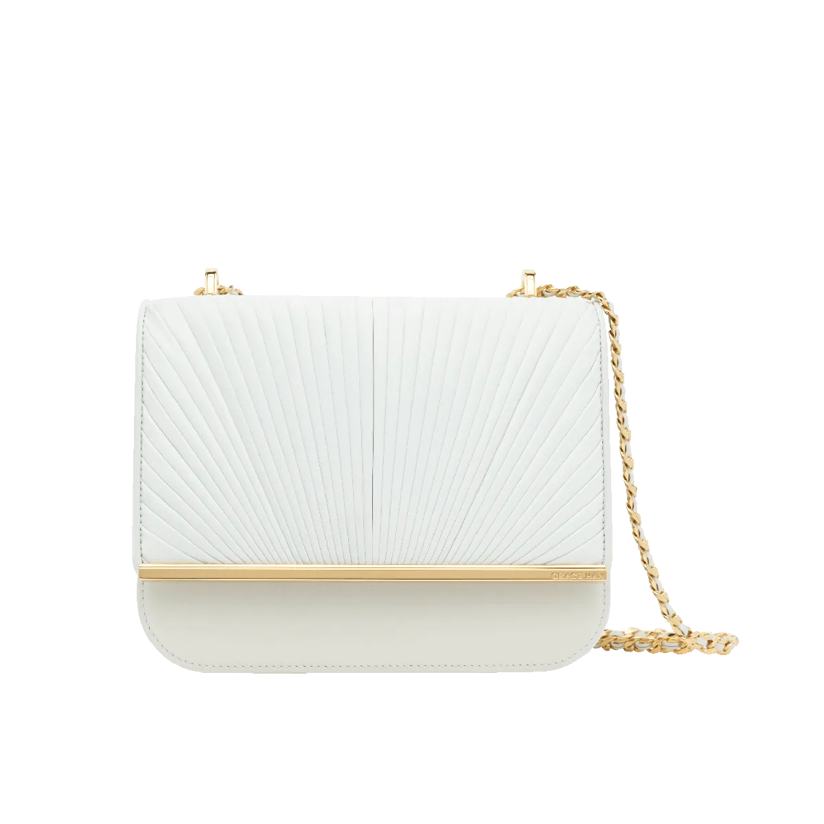 Bl Small Chain Bag White Front