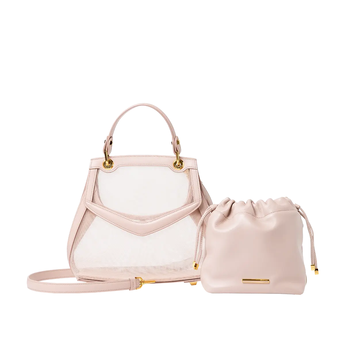 Love Letter Small Mesh Top Handle Bag Rose Smoke 3